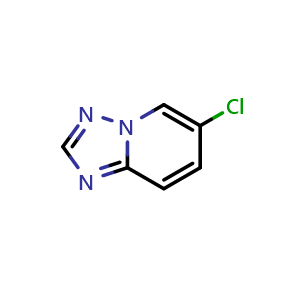 Chemical structure of 6-chloro-[1,2,4]triazolo[1,5-a]pyridine , CAS 1427357-23-0, AChemBlock T90618