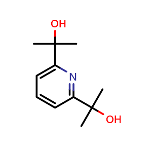 Chemical structure of 2-[6-(1-hydroxy-1-methyl-ethyl)-2-pyridyl]propan-2-ol , CAS 100055-21-8, AChemBlock T90666