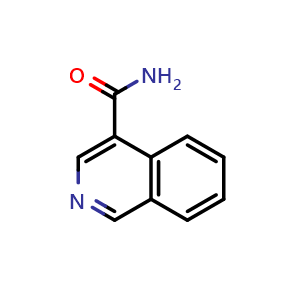 Chemical structure of isoquinoline-4-carboxamide , CAS 7114-81-0, AChemBlock T90686