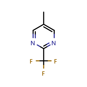 Chemical structure of 5-methyl-2-(trifluoromethyl)pyrimidine , CAS 198404-31-8, AChemBlock T90688