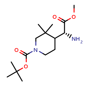 tert-butyl 4-[(1R)-1-amino-2-methoxy-2-oxo-ethyl]-3,3-dimethyl-piperidine-1-carboxylate