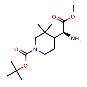 tert-butyl 4-[(1S)-1-amino-2-methoxy-2-oxo-ethyl]-3,3-dimethyl-piperidine-1-carboxylate