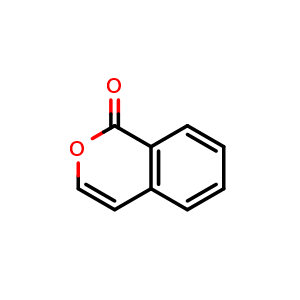 Chemical structure of isocoumarin , CAS 491-31-6, AChemBlock T90733
