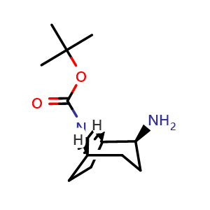 Chemical structure of tert-butyl (1S,2S,5S)-2-amino-8-azabicyclo[3.2.1]octane-8-carboxylate , CAS 1932494-74-0, AChemBlock T90754