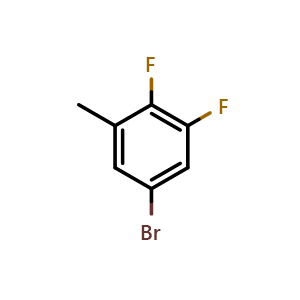 Chemical structure of 5-Bromo-2,3-difluorotoluene , CAS 1143502-75-3, AChemBlock T90803