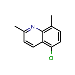 Chemical structure of 5-chloro-2,8-dimethylquinoline , CAS 186670-43-9, AChemBlock T90843