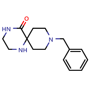 Chemical structure of 9-benzyl-1,4,9-triazaspiro[5.5]undecan-5-one , CAS 1274752-07-6, AChemBlock T90938
