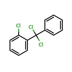 Chemical structure of 1-Chloro-2-(dichlorophenylmethyl)benzene , CAS 3509-85-1, AChemBlock T90942