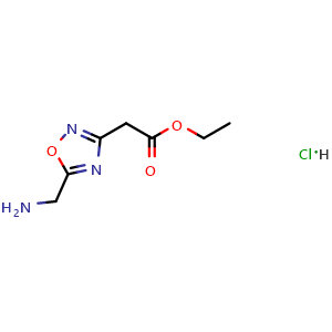 Ethyl 2-(5-(aminomethyl)-1,2,4-oxadiazol-3-yl)acetate hydrochloride