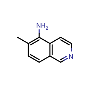 Chemical structure of 6-methylisoquinolin-5-amine , CAS 188120-79-8, AChemBlock T90949