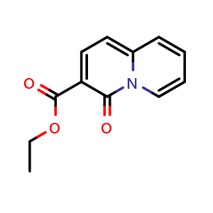 Chemical structure of ethyl 4-oxoquinolizine-3-carboxylate , CAS 88612-71-9, AChemBlock T90981