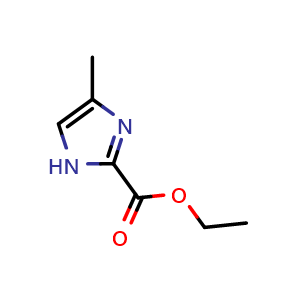 Chemical structure of ethyl 4-methyl-1H-imidazole-2-carboxylate , CAS 40253-44-9, AChemBlock T90984