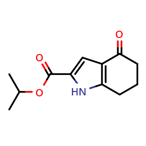 Chemical structure of isopropyl 4-oxo-1,5,6,7-tetrahydroindole-2-carboxylate , CAS 110775-08-1, AChemBlock T91002