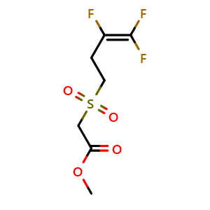 Chemical structure of methyl 2-(3,4,4-trifluorobut-3-enylsulfonyl)acetate , CAS 339020-20-1, AChemBlock T91041