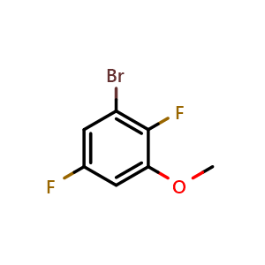 Chemical structure of 3-Bromo-2,5-difluoroanisole , CAS 1784607-35-7, AChemBlock T91054