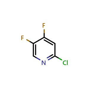 Chemical structure of 2-chloro-4,5-difluoro-pyridine , CAS 511522-70-6, AChemBlock T91056