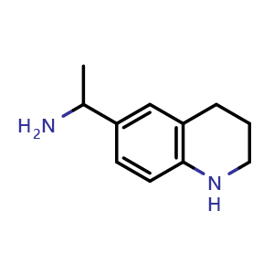 Chemical structure of 1-(1,2,3,4-tetrahydroquinolin-6-yl)ethanamine , CAS 151505-95-2, AChemBlock T91067