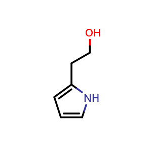 Chemical structure of 2-(1H-Pyrrol-2-yl)ethanol , CAS 22186-60-3, AChemBlock T91093