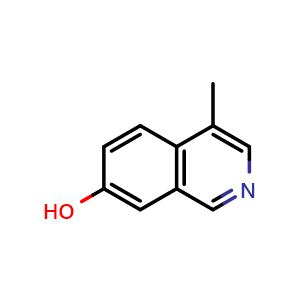 Chemical structure of 4-methylisoquinolin-7-ol , CAS 78234-25-0, AChemBlock T91135