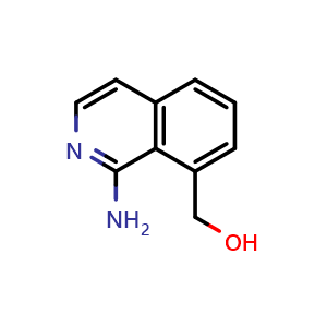 Chemical structure of (1-aminoisoquinolin-8-yl)methanol , CAS 1823353-33-8, AChemBlock T91137