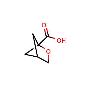 Chemical structure of 2-oxabicyclo[2.1.1]hexane-1-carboxylic acid , CAS 2228699-81-6, AChemBlock T91173