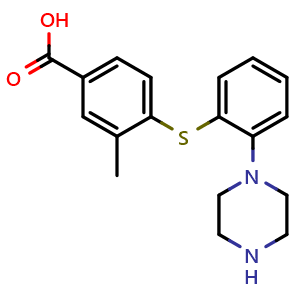 3-Methyl-4-(2-piperazin-1-yl-phenylsulfanyl)-benzoic acid