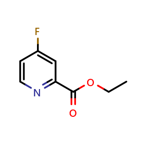 Chemical structure of Ethyl 4-fluoropicolinate , CAS 1214376-12-1, AChemBlock T91242