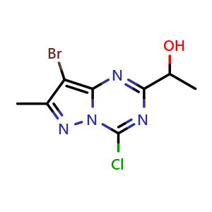 1-(8-bromo-4-chloro-7-methyl-pyrazolo[1,5-a][1,3,5]triazin-2-yl)ethanol