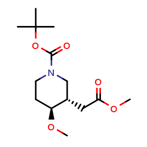 tert-butyl (3S,4S)-4-methoxy-3-(2-methoxy-2-oxo-ethyl)piperidine-1-carboxylate