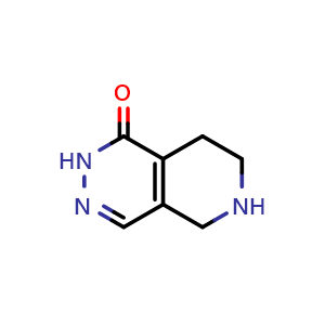 Chemical structure of 5,6,7,8-tetrahydro-2H-pyrido[3,4-d]pyridazin-1-one , CAS 1443292-30-5, AChemBlock T91366