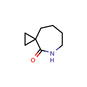 Chemical structure of 5-azaspiro[2.6]nonan-4-one , CAS 2138051-83-7, AChemBlock T91396