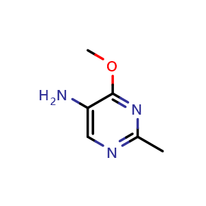Chemical structure of 4-Methoxy-2-methylpyrimidin-5-amine , CAS 53135-45-8, AChemBlock T91410