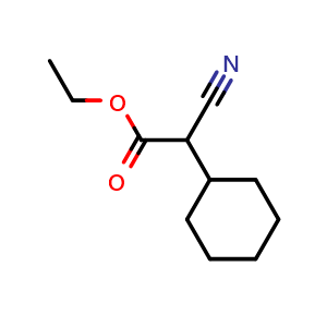 Chemical structure of ethyl 2-cyano-2-cyclohexylacetate , CAS 3213-50-1, AChemBlock T91423