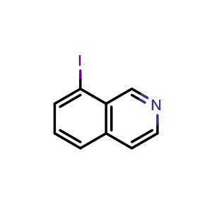 Chemical structure of 8-iodoisoquinoline , CAS 1131605-27-0, AChemBlock T91471