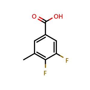 Chemical structure of 3,4-Difluoro-5-methylbenzoic acid , CAS 1017778-60-7, AChemBlock T91497