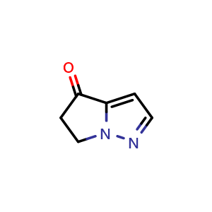 Chemical structure of 5,6-dihydropyrrolo[1,2-b]pyrazol-4-one , CAS 197094-18-1, AChemBlock T91522
