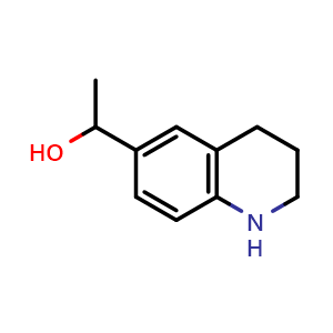 Chemical structure of 1-(1,2,3,4-tetrahydroquinolin-6-yl)ethanol , CAS 1529429-59-1, AChemBlock T91671