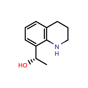 Chemical structure of (1S)-1-(1,2,3,4-tetrahydroquinolin-8-yl)ethanol , CAS 2387568-84-3, AChemBlock T91682