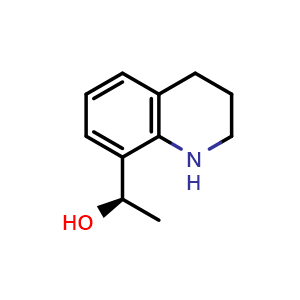 Chemical structure of (1R)-1-(1,2,3,4-tetrahydroquinolin-8-yl)ethanol , CAS 2387568-94-5, AChemBlock T91683