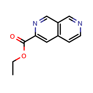 Chemical structure of ethyl 2,7-naphthyridine-3-carboxylate , CAS 250674-55-6, AChemBlock T91693