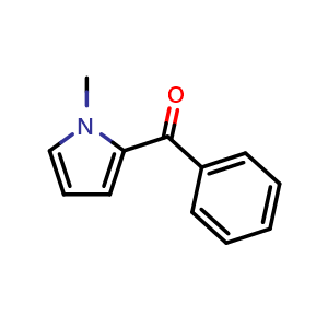Chemical structure of (1-methyl-1H-pyrrol-2-yl)(phenyl)methanone , CAS 37496-06-3, AChemBlock T91705