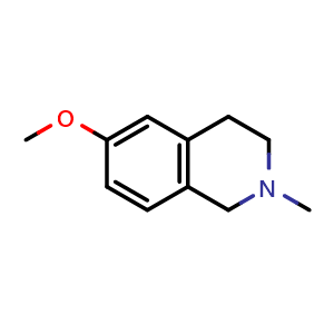Chemical structure of 6-Methoxy-2-methyl-1,2,3,4-tetrahydroisoquinoline , CAS 54893-54-8, AChemBlock T91722