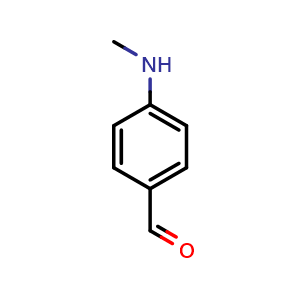 Chemical structure of 4-(Methylamino)benzaldehyde , CAS 556-21-8, AChemBlock T91814