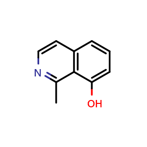 Chemical structure of 1-methylisoquinolin-8-ol , CAS 477585-45-8, AChemBlock T91870