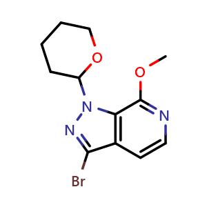 3-bromo-1-(tetrahydro-2H-pyran-2-yl)-7-methoxy-1H-pyrazolo[3,4-c]pyridine