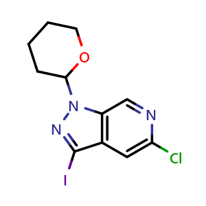 5-chloro-1-(tetrahydro-2H-pyran-2-yl)-3-iodo-1H-pyrazolo[3,4-c]pyridine