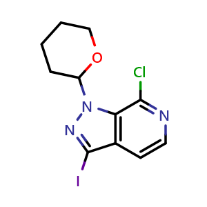 7-chloro-1-(tetrahydro-2H-pyran-2-yl)-3-iodo-1H-pyrazolo[3,4-c]pyridine