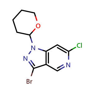 3-bromo-6-chloro-1-(tetrahydro-2H-pyran-2-yl)-1H-pyrazolo[4,3-c]pyridine