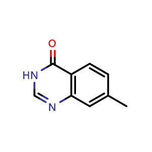 Chemical structure of 7-methylquinazolin-4(3H)-one , CAS 75844-40-5, AChemBlock T91968