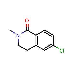 Chemical structure of 6-chloro-2-methyl-3,4-dihydroisoquinolin-1(2H)-one , CAS 2411635-82-8, AChemBlock T91981